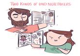 シ TWO KINDS OF DND NOTETAKERS: 20 R BUTT כ: CARTBYMOGA 3