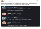 Mevans's initial "tweet":https://knowyourmeme.com/memes/sites/twitter-x about him and his girlfriend, Jbear, breaking up on "Discord":https://knowyourmeme.com/memes/sites/discord in which he claimed that she cheated on him with Tyrone. 