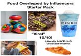 Food Overhyped by Influencers Starter Pack או EREWHON "Viral" 10/10! Literally ANYTHING croissant-related: