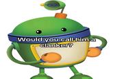 A meme reading, "Would you call him a clanker?" The caption is shown over Bot from Team Umizoomi.