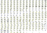 This is only a small part of the full sprite sheet, as a resource for people to take avatars from.
If you want to make an animated gif of Clippy I recommend going to the original source.
The full sheet contains every animation frame, which seemed unnecessary for avatars, since most of the sprites are almost identical to others.
 
(I'm not marking this as Original Content, since all I did was select and arrange the images, but I did do that.)
