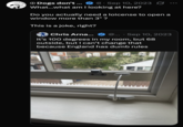 Dogs don't ... @ Sep 10, 2023 What...what am I looking at here? Do you actually need a loicense to open a window more than 3" ? This is a joke, right? Chris Arna... @... Sep 10, 2023 It's 100 degrees in my room, but 68 outside, but I can't change that because England has dumb rules