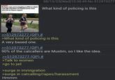 WORLD NEWS British cops wore jogging outfits to elicit catcalls and then arrested some men who hit on them: report By Shane Galvin Published Aug. 12, 2025, 6:35 p.m. ET 08/13/25(Wed)15:38:49 No.512973277 What kind of policing is this >>512973277 (OP) # >What kind of policing is this A very based one. >>512973277 (OP) # 90% of the catcallers are Muslim, so I like the idea. >>512973277 (OP) # >Talk to women >go to jail >surge in immigration >surge in catcalling/rapes/harassment Hmmm