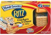 KRAFT Handi-Snacks RITZ CRACKERS Crackers 'n Cheez CRACKERS & CHEESE DIP 6 SINGLE SERVE SNACK PACKS Real KRAFT Cheese 6-0.95 02 (27) SNACKS NET WT 5702 (162)