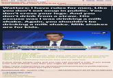 Board /pol/ - Politically Incorrect Anonymous (ID: Djwuu7+E) I Jesse Watters five rules of how to be a man Settings Mobile Home 08/14/25(Thu)17:40:30 No.513061303 Watters: I have rules for men. Like you don't eat soup in public. You don't cross your legs. And you don't drink from a straw. His excuse was I was drinking a milk shake. Again, you shouldn't be drinking a milk shake. Milk shakes are for kids. @Acyn CC >> Jesse: Well, his nickname FOX WALZ SAYS HE SCARES MAGA MEN WITH HIS MASCULINITY 0:44 channel THE FIVE 129 KB JPG INGRAHAM ANGLE EXCLUSIVE PRESIDENT DON ET TONIGHT 7PM >Don't eat soup in public >Don't cross your legs >Don't wave with both hands. Men wave with one hand not two hands >Don't drink from a straw because it makes your lips purse which is very effeminate >Don't drink milkshakes because they are for little kids Follow these simple rules and you can call yourself a man. If you break even one of these rules then you might as well be a woman. https://www.independent.co.uk/news/world/americas/us-politics/jesse- watters-fox-rules-men-b2718701.html Anonymous (ID: lix/wB7S ) >>513061303 (OP) >be trans >drink milkshake >become real woman 08/14/25(Thu)17:42:27 No.513061444