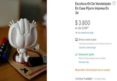 210 Cuervoblanco 3d Escultura Kit De Vandalizado En Casa Pijurro Impresa En 3d $ 3.800 en 12x $5611 Ver los medios de pago Envío a todo el país Conoce los tiempos y las formas de envio. Calcular cuando llega Devolución gratis Tenés 30 días desde que lo recibis Conocer más Disponible 1 día después de tu compra Cantidad: 1 unidad (9 disponibles!