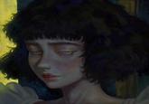A portrait of Ellie by Casato. The art shows her with stark eyes.
