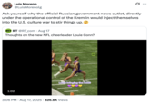 A "tweet":https://knowyourmeme.com/memes/sites/twitter-x spreading a "theory":https://knowyourmeme.com/memes/cultures/conspiracy-theories that the Russian media was spreading the outrage over the Vikings Male Cheerleaders Louie Conn and Blaize Shiek Controversy.