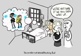 A piece of art depicting "the terrible truth behind Breaking Bad." The comic suggests the show takes place in Walter White's coma.