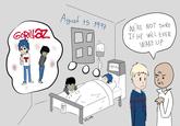 An edit of the Adventure Time coma theory art. The art references The Gorillaz.