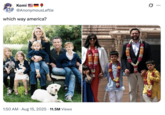 A "tweet":https://knowyourmeme.com/memes/sites/twitter-x comparing the family portraits of California Governor "Gavin Newsom":https://knowyourmeme.com/memes/people/gavin-newsom and "U.S.":https://knowyourmeme.com/memes/cultures/united-states-of-america Vice President "J.D. Vance":https://knowyourmeme.com/memes/people/jd-vance.