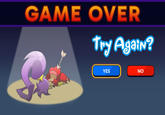GAME OVER Try Again? YES NO