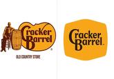 A side-by-side comparison of the old Cracker Barrel logo and the new, 2025 Cracker Barrel logo following brand's rebrand.