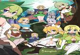 _Elf National Park/Counter-Clockwise:_

Deedlit
Sylphiette
Princess Zelda
Reszurre
Ryuu Lion
Marcille Donato
Leafa (Kirigaya Suguha)
Shera L. Greenwood
Emilia
High Elf Archer
Frieren





 