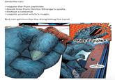 Godzilla can: >negate the Pym particles >break free from Doctor Strange's spells >Defeat a celestial >negate scarlet witch's magic But can get hurt by the thing biting his hand. SKRELEFONK! HEEEY, DON'T THROW ROCKS--
