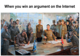 When you win an argument on the Internet