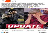 1d BREAKING: Head Coach Nick Sirianni Bans Taylor Swift from Attending All Philadelphia Eagles Games After Blaming Her as the Main Cause of the Philadelphia Eagles' Super Bowl 2024 Defeat. See full article in the comments 916W UPDATE Like Q Comment Send 23 49 Share 5 shares