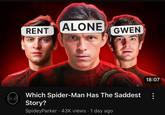 RENT ALONE GWEN Which Spider-Man Has The Saddest Story? Spidey Parker 43K views 1 day ago 18:07