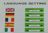 LANGUAGE SETTING 米 Language English. Sprache Deutsch Lingua Italiano Idioma Español Langue Français