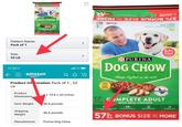 Pattern Name: Pack of 1 Size: 52 Lb 11:20 FRONT DES CONS PURINA DOG CHOW Hang Oufted in the USA COMPLETE ADULT WITH REAL CHICKEN 57b. BONUS SIZE MORE LTE اس > > SOM 17898 WITH REAL CHICKEN FREE MOD MOHD DO ENON £ NISSAN I make DOG CHOW BRYAN C. | QUALITY ASSURANCE DAVENPORT, IA PURINA DOG CHOW Always Crafted in the USA 57lb BONUS SIZE amazon Product information Pack of 1,52 NEW LOOK -same- GREAT TASTE Lb Product 6x 19.8 x 20 inches Dimensions NET WT 57 LB (25.9 kg) Item Weight 46.6 pounds 1 100% COMPL FOR A ULT DOGS Shipping Weight 46.6 pounds Manufacturer Purina Dog Chow MADE WITH AMERICAN-RAISED REAL COMPLETE ADULT WITH REAL CHICKEN CHICKEN *23* BALANCED VITAMINS & MINERALS HIGHLY DIGESTIBLE IMMUNE HEALTH 57lb. BONUS SIZE 7 MORE