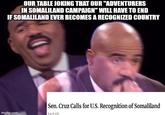 OUR TABLE JOKING THAT OUR "ADVENTURERS IN SOMALILAND CAMPAIGN" WILL HAVE TO END IF SOMALILAND EVER BECOMES A RECOGNIZED COUNTRY imgflip.com Sen. Cruz Calls for U.S. Recognition of Somaliland Aug 19.2025