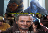 ...Ahsoka, the council isn't always right. [Visible Happiness]