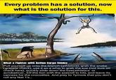Every problem has a solution, now what is the solution for this. What a Fighter with Action Surge thinks: Pull yourself up onto the branch (athletics), grab the snake (grapple check), use it as a whip to grab the axe (not sure on check here), quickly slide down the tree(athletics or acrobatics), kill the lion with the axe(roll to hit), and leave its carcass for the crocodiles. And pray to Tymora that you don't roll any Nat 1's...