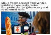 Moi, a french peasant from Vendée watching those pesky central Europeans glorifying democracy and liberalism in 1848: Dieu Rov