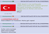 Anonymous C⭑ 22 KB PNG Anonymous 08/26/25(Tue)21:47:14 No.214209865 >50K dead in one earthquake >didn't just have their victims ignored but were viciously mocked by westerners on 4chan and social media Why? 08/26/25(Tue)21:49:16 No.214209941 >>214209865 (OP) # God willed it or however Aisha got r---- Anonymous 08/26/25(Tue)21:49:22 No.214209946 08/26/25(Tue)21:49:42 No.214209957 Anonymous turks ruins europe god ruins turkey newton's third law