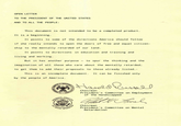 OPEN LETTER TO THE PRESIDENT OF THE UNITED STATES AND TO ALL THE PEOPLE: This document is not intended to be a completed product. It is a beginning. It points to some of the directions America should follow if she really intends to open the doors of free and equal citizen- ship to the mentally retarded of our land. It points to directions in education and training and living and working. But it has another purpose to spur the thinking and the imagination of all those who care about the mentally retarded; to get them to add their proposals to those already listed.- This is an incomplete document. It can be finished only by the people of America. COMMITTE PRESIDENT PRESIDENTS ON MENTAL Lam EMPLO LOYMENT COMMITTEE RETARDATION Harald Russell Chairman President's Committee on Employment of the Handicapped Podart & Final Chairman President's Committee on Mental Retardation