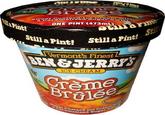 Cree Brulee Crea ONE PINT (473mL) Pint! Still a Pint! Starm Still a Pint! Vermont's Finest BEN&JERRY'S ICE CREAM Creme Brulée et Custard Ice s Cream Caramelised Sugar! Still