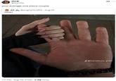A photo of TikToker karolinaa_priiv holding her boyfriend's hand. The post reads, "your average one piece couple."
