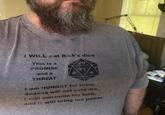 I WILL eat Rick's dice This is a PROMISE and a THREAT 20 ST. tr 6 G 11 ET I am HUNGRY for them. Snacks will not sate me. I will consume his luck, and it will bring me power