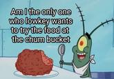 Am I the only one who lowkey wants to try the food at the chum bucket