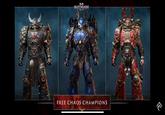 SPACE MARINE FREE CHAOS CHAMPIONS ୩ Ге