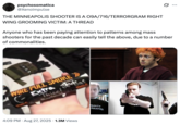 THE MINNEAPOLIS SHOOTER IS A O9A/716/TERRORGRAM RIGHT WING GROOMING VICTIM: A THREAD A "tweet":https://knowyourmeme.com/memes/sites/twitter-x from @Xenoimpulse, linking the Minneapolis Annunciation Catholic School shooter Robin Westman to the O9A/764/Terrorgram "Discord":https://knowyourmeme.com/memes/sites/discord.