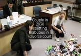 Couple in 2030 splitting labubus in divorce court