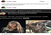 kronkk Follow Taylor Swift and that football player broke up??? She's been seen with a new guy too??? Some racer??? kronkk #whomst?? #don't say sebulba the thicc husband & father @lukeisamazing Taylor Swift spotted around town with podracer Sebulba ɔɔɔɔ Its sebulba yeah