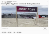Redditor /u/Belichick12 posted a news article about the O--- Dome getting destroyed to /r/NotTheOnion on August 26th, 2025.