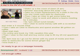 Board /pol/ - Politically Incorrect A day in the life of a HR employee Ai A day in the life of a HR empl(...) Settings Mobile Home 08/30/25(Sat)22:45:35 No.514431109 401 KB PNG >Wake up a the crack of dawn (9 am) >Shower and brag about the soap I use >Take my (Child replacement) for a walk in the city >Go into credit card debt for starbucks >Then I take an Uber to get some boba tea >Then I Uber to work and attend a teams meeting for 3 minutes >Its 1pm (Short lunch break) >So I Uber to some trendy café with a co-worker and order a 3 course meal >Then I take an Uber to Starbucks and spend another $6 grillion on coffee >Blah blah blah >Go online and book my 10th vacation this year >Then I Uber to the mall and buy some crap to fill my 25 m2 apartment with >Its 3pm now so I go out for dinner with my pack of moids and then Uber to starbucks for some lemon ginger tea >And thats it ;) Im ready to go on a rampage honestly. Anonymous (ID: hvc8kaHZ) not enough coffee 08/30/25(Sat)22:49:47 No.514431326