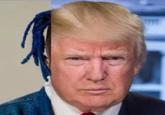 X user @blondedpoole posted an image of Donald Trump with his right ear replaced with XXXTentacion's dreads, gathering over 70,000 likes in two days.