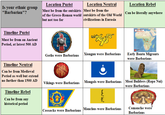 Is your ethnic group "Barbarian"? Location Purist Must be from the outskirts of the Greco-Roman world but not too far Location Neutral Must be from the outskirts of the Old World civilizations in Eurasia Location Rebel Can be literally anywhere Timeline Purist Must be from an Ancient Period, at latest 500 AD Goths were Barbarians Xiongnu were Barbarians Early Bantu Migrants were Barbarians Timeline Neutral Can be from Medieval Period as well but extend no further than 1500 AD Timeline Rebel Can be from any historical period Vikings were Barbarians Mongols were Barbarians Moai Builders (Rapa Nui) استلام الصدر Cossacks were Barbarians Manchus were Barbarians were Barbarians Comanche were Barbarians