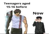 Teenagers aged 15-16 before Now