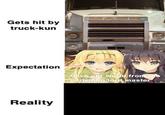 MAEK Gets hit by truck-kun Expectation Save our world from the demon lord master Reality