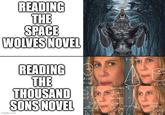 READING THE SPACE WOLVES NOVEL READING THE THOUSAND SONS NOVEL imgflip.com A = x² C=2ar 9 30 43 60 30 2x 60 ฟรี 37 --x+ V= V=m²h