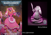 WARHAMMER 40,000 CODEX Art by: @chumiicham SPACE MAIDS ZV SOLE Mini by Solflamer