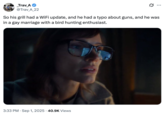A "tweet":https://knowyourmeme.com/memes/sites/twitter-x using the image of Jessica Chastain looking at a computer from the upcoming Apple TV+ show _The Savant_.