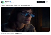 A "tweet":https://knowyourmeme.com/memes/sites/twitter-x using the image of Jessica Chastain looking at a computer from the upcoming Apple TV+ show _The Savant_.