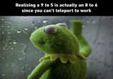 A Kermit the frog meme. The meme is about 9 to 5 being a lie.
