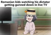 Romanian kids watching his dictator getting gunned down in live TV